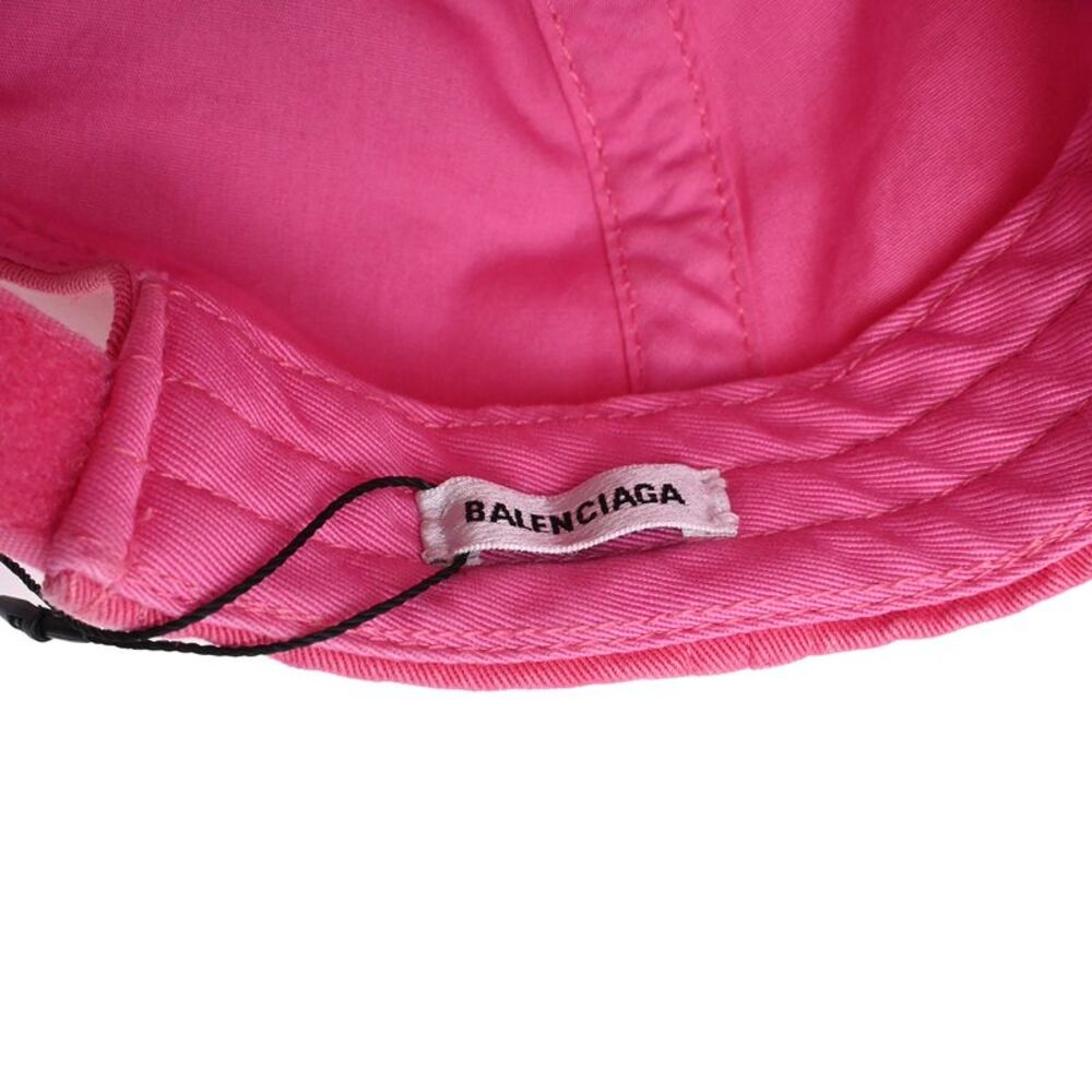 Balenciaga Logo-Embroidered Baseball Cap in Pink Cotton - Picture 4 of 9